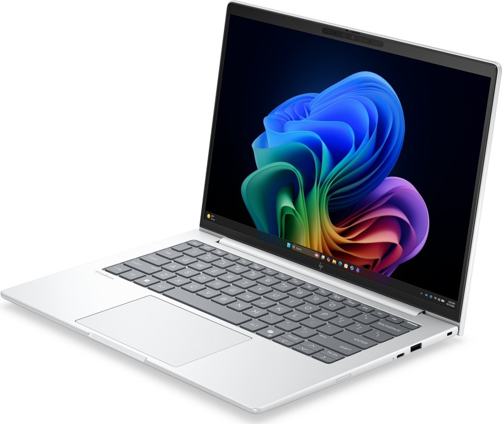 Pohľad šikmo zo strany na Copilot+ PC Elitebook 8 G2a
