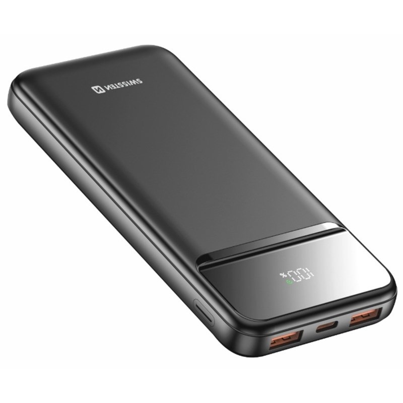 Powerbank Swissten Power Line II 10000 mAh čierny