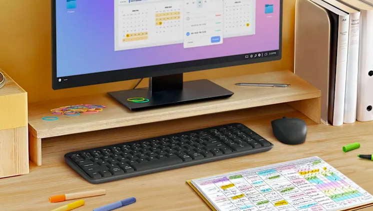Klávesnica s myšou Logitech MK250 US layout grafitová farba Klávesnica s myšou Logitech MK250 US, 2.4GHz/BT - grafitová