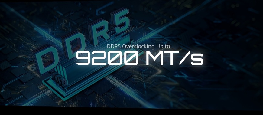 Základná doska GIGABYTE B860M GAMING X WIFI6E Ilustrácia podpory operačných pamätí DDR5 s pretaktovaním až 9200 MT/s