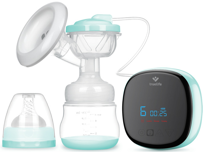 Odsávačka materského mlieka TrueLife Nutrio BP Electric biela/zelená