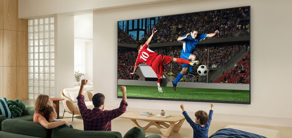 Televízia LG 75QNED72B6A sledovanie športového prenosu