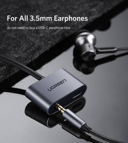 Redukcia UGREEN USB-C/USB-C + 3.5mm Jack sivá

 obrázok produktu 4 z 7