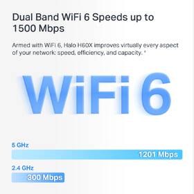 Kompletný Wi-Fi systém Mercusys Halo H60X, AX1500, Wi-Fi 6, (3-Pack) biely

 obrázok produktu 4 z 7