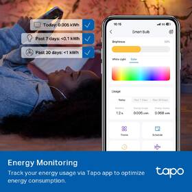 Inteligentná žiarovka TP-Link Tapo L535E, E27, Matter, Wi-Fi 

 obrázok produktu 9 z 10