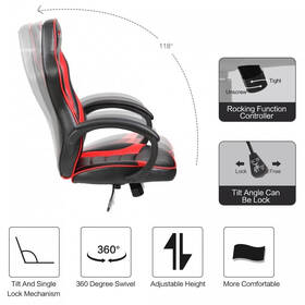 Herná stolička Red Fighter C6 čierna/červená

 obrázok produktu 6 z 9