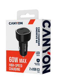 Adaptér do auta Canyon OnDrive 60 PD 60W 2xUSB-C čierny

 obrázok produktu 9 z 9