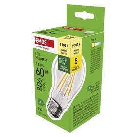 LED žiarovka EMOS Filament klasik, 3,8 W, 806lm, E27, teplá biela 

 obrázok produktu 2 z 3