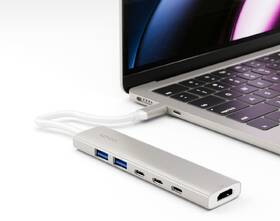 USB Hub Epico UltraHub 6in1 Slim Alu EH20 USB-C biely

 obrázok produktu 3 z 3