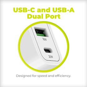 Nabíjačka do siete Mobile Origin 1x USB-A/1x USB-C PD20W biela

 obrázok produktu 11 z 15