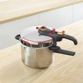 Tlakový hrniec Tefal P2586800 Secure Trendy 6 l + 8 l nerez

 obrázok produktu 3 z 7
