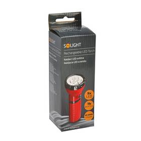 Lampáš Solight nabíjací, 9x LED, červeno/čierna čierna/červená

 obrázok produktu 6 z 6