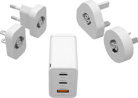 Cestovný adaptér Cubenest nabíjací 2xUSB-C/1xUSB, 65 W GaN, EU, UK, US, AU 

 obrázok produktu 1 z 10