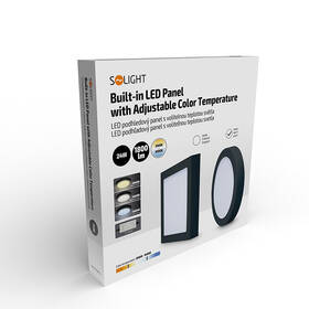 LED stropné svietidlo Solight CCT, prisadené, 24 W, 900 lm, okrúhle čierne

 obrázok produktu 9 z 9