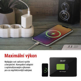Nabíjačka do siete EMOS GaN, 20W, 1x USB-C biela

 obrázok produktu 8 z 14