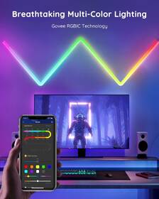 Dekoratívne LED Govee Glide (8+4) SMART LED, TV, Gaming, Home - RGBIC 

 obrázok produktu 4 z 9