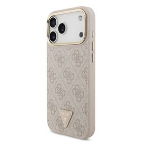 Kryt na mobil Guess 4G Strass Triangle Logo Gold Frame MagSafe na Apple iPhone 18 Pro ružový

 obrázok produktu 1 z 6