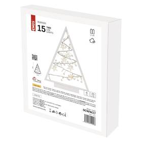 LED dekorácie EMOS 15 LED stromček s ozdobami, 40 cm, 2x AA, vnútorná, teplá biela 

 obrázok produktu 6 z 6
