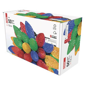 Vianočné osvetlenie EMOS 50 LED reťaz, farebné žiarovky, 9,8 m, multicolor, multifunkcia 

 obrázok produktu 10 z 10