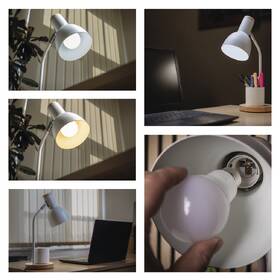 Stolná lampa EMOS Poppy, max. 25 W, žiarovka E27, IP20 biela

 obrázok produktu 8 z 8