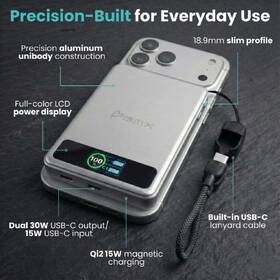 Powerbank BMX SolidSafe™ 10K Solid-State magnetická strieborná

 obrázok produktu 6 z 9
