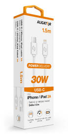 Kábel Aligator Power USB-C/Lightning, 30W, 3A, 1,5m biely

 obrázok produktu 1 z 1