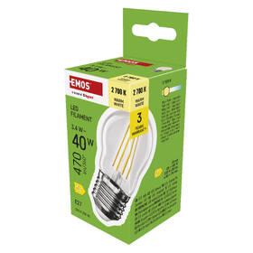 LED žiarovka EMOS Filament Mini Globe, 3,4 W, E27, teplá biela 

 obrázok produktu 6 z 7