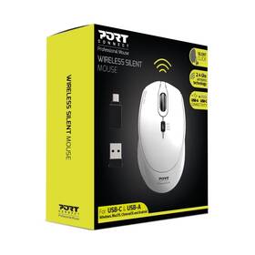 Myš PORT CONNECT Silent USB-A/USB-C biela

 obrázok produktu 4 z 4