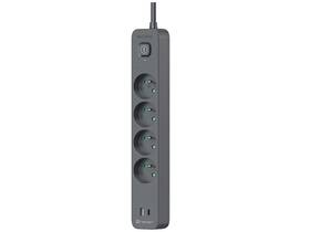 Prepäťová ochrana Tracer Power Line + mobile ready, 4x zásuvka + 1x USB A + 1x Type C, PD18W), 1,5 m čierna

 obrázok produktu 2 z 3