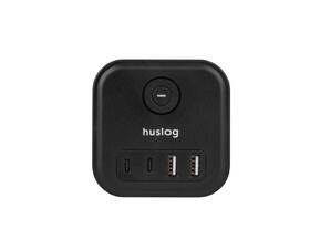 Rozbočovacia zásuvka Huslog 15W 3xzásuvka, 2xUSB-C, 2xUSB, 1x vypínač čierny

 obrázok produktu 2 z 4