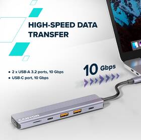 USB Hub Canyon DS-17 6in1 4k USB-C sivý

 obrázok produktu 9 z 11