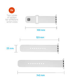 Remienok FIXED Silicone Sporty Strap na Apple Watch Ultra 49mm biely

 obrázok produktu 4 z 5