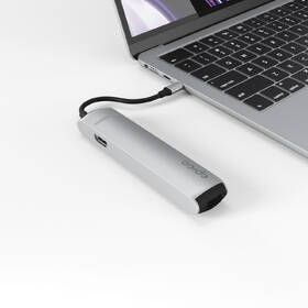 USB Hub Epico 6in1 Slim 8K USB-C/1× USB-C, HDMI, 3× USB 3.0 strieborný

 obrázok produktu 4 z 5