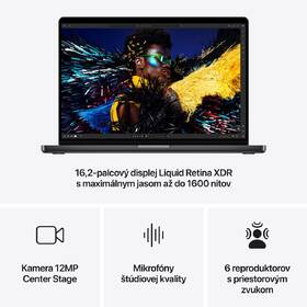 Notebook Apple 16" M4 Max 14× CPU 32× GPU, 36 GB, 1 TB - kozmicky čierny SK 

 obrázok produktu 5 z 7