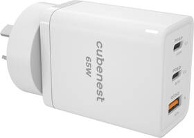 Cestovný adaptér Cubenest nabíjací 2xUSB-C/1xUSB, 65 W GaN, EU, UK, US, AU 

 obrázok produktu 6 z 10