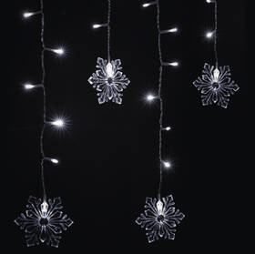 Vianočné osvetlenie EMOS 60 LED záves – vločky, 135 × 50 cm, vnútorné, studená biela 

 obrázok produktu 3 z 8