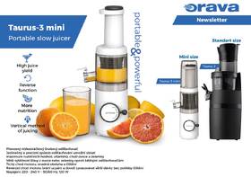 Odšťavovač Orava Taurus-3 mini biely

 obrázok produktu 6 z 6
