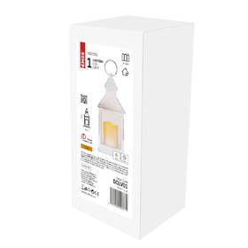 LED dekorácie EMOS lampáš antik biely blikajúci, 3x AAA, vnútorný, vintage, časovač 

 obrázok produktu 4 z 4