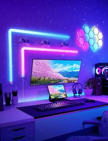 Dekoratívne LED Govee Glide (8+4) SMART LED, TV, Gaming, Home - RGBIC 

 obrázok produktu 9 z 9