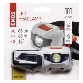 Čelovka EMOS P3521, LED, 85 lm, 65 m, 3x AAA 

 obrázok produktu 7 z 8