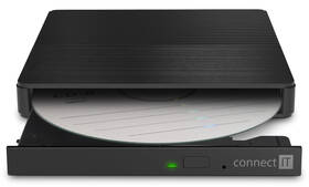 Externá DVD napaľovačka Connect IT 3v1 SlimDrive USB-C/A čierna

 obrázok produktu 1 z 5