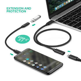 Kábel UGREEN USB-C, predlžovací, 0,5m čierny

 obrázok produktu 2 z 4