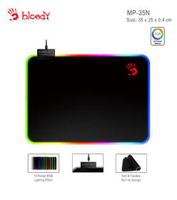 Podložka pod myš A4Tech Bloody MP-35N, RGB, 35 × 25 cm 

 obrázok produktu 3 z 3