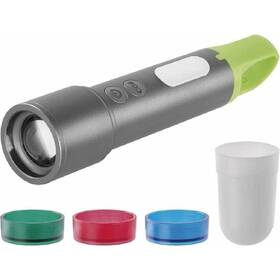 Lampáš EMOS LED nabíjateľná kovová 600 lm, 1200 mAh sivá/zelená

 obrázok produktu 1 z 11