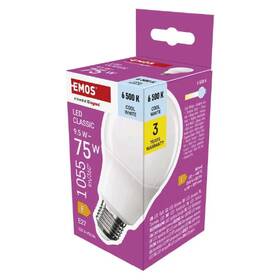 LED žiarovka EMOS Classic, E27, 9,5 W, studená biela 

 obrázok produktu 3 z 3
