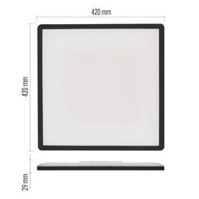 LED stropné svietidlo EMOS Flori 22W, 42x42cm, 2200lm, neutrálna biela čierne

 obrázok produktu 1 z 4
