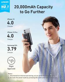 Powerbank Anker Zolo 10000mAh, 30W s káblom USB-C čierny

 obrázok produktu 2 z 3