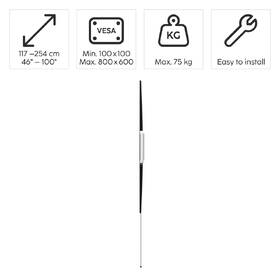 Držiak na TV Hama fixné, pre uhlopriečky 46" až 100", nosnosť 75 kg čierny

 obrázok produktu 4 z 8