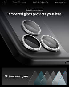Ochranné sklo šošovky fotoaparátu Spigen tR EZ Fit Optik Pro na Apple iPhone 17/16/15/14 Pro / 17/16/15/14 Pro Max strieborné

 obrázok produktu 9 z 11