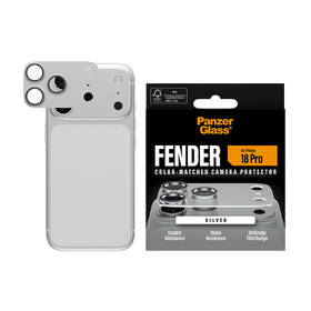 Tvrdené sklo PanzerGlass FENDER na Apple iPhone 18 Pro, ochranný hliníkový prvek fotoaparátu strieborné

 obrázok produktu 3 z 6
